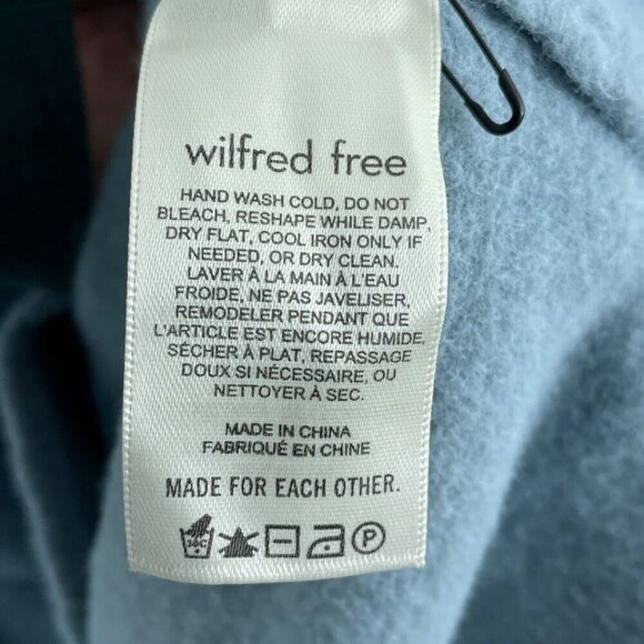 Wilfred Free Womens V-Neck Sweater M Blue Nylon 4758 - Picture 4 of 9